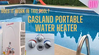 Can a Portable Shower Heater Heat up my Inground Pool?  Gasland Propane Heater. DIY