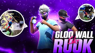 Glow Wall Style Like Ruok FF and Elevator FF With Handcam📲💜Ice Wall Tutorial🎯