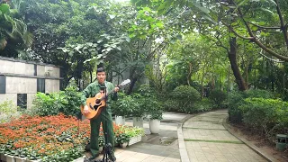 Gửi em ở cuối sông Hồng, st Thuận Yến. Live acoustic guitar cover.