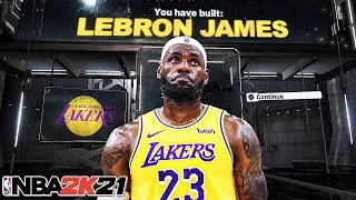 NBA 2K21 LEBRON JAMES BUILD - 61 BADGE UPGRADES - DEMIGOD SMALL FORWARD BUILD