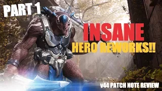 INSANE Hero Reworks, Card Changes & v44 Patch Overview (with timestamps!!)