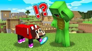 Why JJ Pranked Mikey as a DOG in Minecraft Morph Mod Challenge? (Maizen Mizen Mazien)