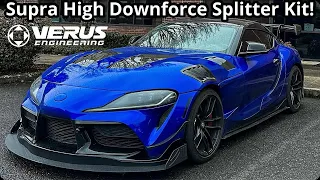 Toyota Supra VERUS Engineering High Downforce Splitter Kit Install!