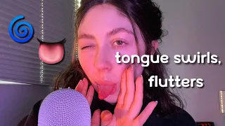 ASMR | Tongue Flutters, Clicking, and Swirls with Mouth Sounds ( hand movements + )