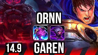ORNN vs GAREN (TOP) | 5/1/4, 500+ games | KR Master | 14.9