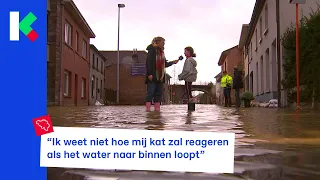 Nat! Maurane staat bij de overstromingen in Affligem