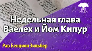 Недельная глава Ваелех и Йом Кипур. Рав Бенцион Зильбер