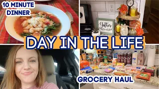 DAY IN THE LIFE | ALDI GROCERY HAUL | 10 MINUTE DINNER RECIPE