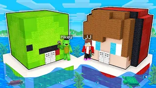 Mikey vs JJ Security Water House Battle in Minecraft! (Maizen)