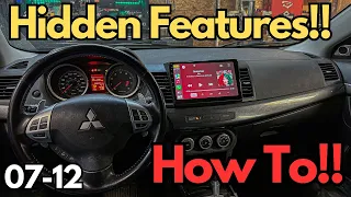 Mitsubishi Lancer Idoing Headunit Install & Hidden Features!! (07-12)