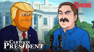 'Cartoon Trump Watches Cartoon Lindell Get Maimed' Ep. 317 Clip | Our Cartoon President | SHOWTIME