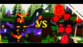 Build a boat Gundam Battle: WARLOCK vs ECLIPSE (random) | Roblox