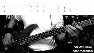 All My Loving by Paul McCartney - Bass Cover with Tabs Play-Along