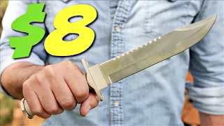 TESTING A $8 SURVIVAL KNIFE