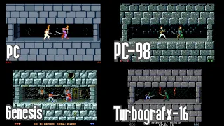 Prince of Persia Classic Comparison (PC vs Genesis vs PC-98 vs Turbografx-16)