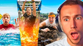 Miniminter Reacts To World's HARDEST Obstacle Course! ft. W2S & Chrismd