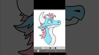 A Dragon based off of the Transgender Pride Flag