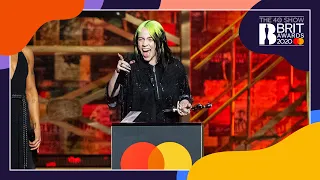 Billie Eilish wins International Female Solo Artist | The BRIT Awards 2020