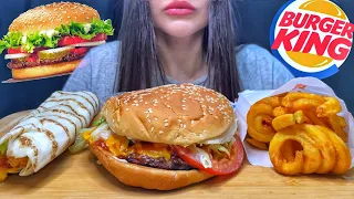 BURGER KING | CHEESE WHOPPER + FRIED CHICKEN SANDWICH | MUKBANG ASMR