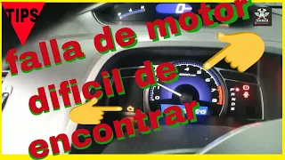 solucionado problema  honda civic   falla de motor