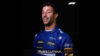 Daniel Ricciardo says the name of countries for 34 seconds straight...