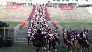 USC Band enters the Coliseum down the Peristyle 11/27/10