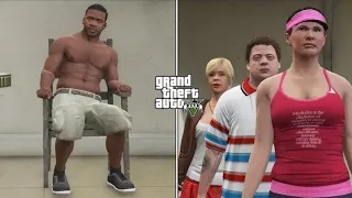 ماذا يحدث إذا قابل فرانكلين عائلة مايكل في GTA 5 قبل الطقوس المخيفة؟  (انتقام)