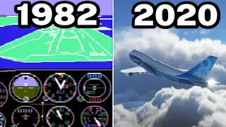 Graphical Evolution of Microsoft Flight Simulator (1982-2020)