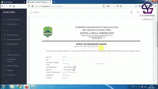 Penjelasan Menu Referensi Nomor Surat