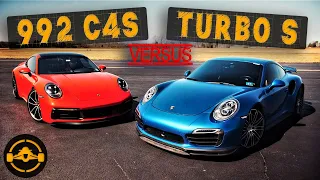 Tuned 2020 Porsche 911 Carrera 4S (992) vs. Porsche 911 Turbo S (991) | Roll Race and Review