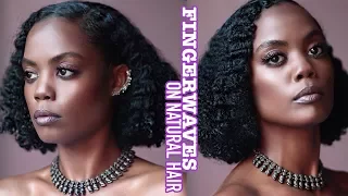 Fingerwaves on MediumLong Natural Hair | ISSA VINTAGE VIBE | Beginner Friendly