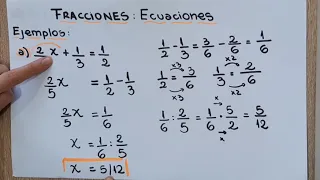 Ecuaciones con fracciones (1er año)