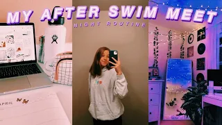 My after swim meet night routine|| chill and productive(: