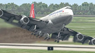 Boeing 747 Pilot Lose License After Dangerous Landing | X-Plane 11