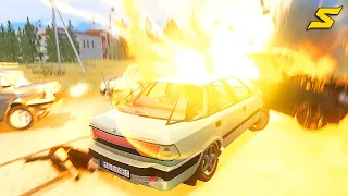 GTA 4 Car Crashes - Crash Testing Real Car Mods Ep.121