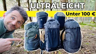 5 ultraleicht Rucksäcke (günstig) 30-65 L