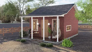 17ft x 20ft ( 5x6 m ) Cozy Tiny House Design ! Free Floor Plan