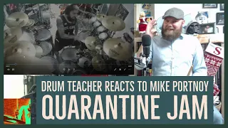 Drum Teacher Reacts to Mike Portnoy - Quarantine Jam - Shortest Straw - Episode 102