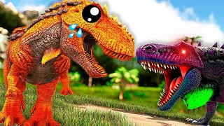 A História do Bebê Gold Giganotossauro Que Foi Rejeitado Por Ser Diferente! ARK SURVIVAL DINOSSAUROS