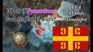 Can AI Byzantium restore the Roman empire? EU4 Timelapse with special conditions