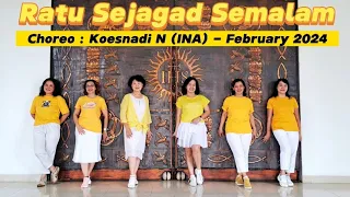 Ratu Sejagad Semalam Line Dance || Demo Astri & Stanis LD Class