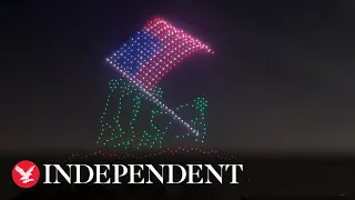 July 4th: Drones light up sky in various formations to celebrate Independence Day