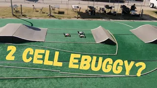 Driving on an RC Car Turf Track with an Etruggy and Ebuggy