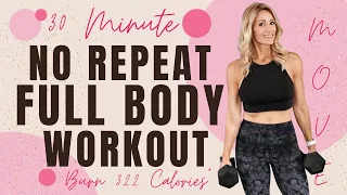 30 Minute No Repeat Cardio and Strength | Full Body Workout | 60 second intervals