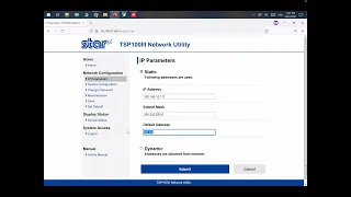 Set Static IP Address on Star Printer