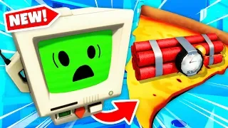 DESTROYING JOB BOT With SECRET TNT PIZZA (Funny Job Simulator VR Gameplay)