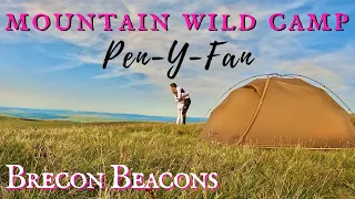 886m PEN Y FAN MOUNTAIN CAMP - Summit Wild Camping in the Brecon Beacons UK