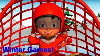 Английский язык для малышей - Мяу-Мяу - Зимние игры (Winter Games) - учим английский