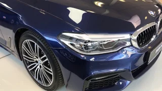 BMW 5 series 2017 mediterranean blue + cognac interior [WALK AROUND]