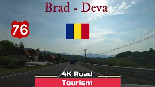 Driving Romania: DN76 & DJ706A Brad - Deva - 4k scenic drive through The West Carpathians